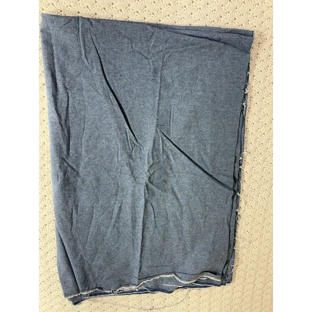 Vintage Lightweight Indigo Cotton Chambray Denim  76” X 56” 2 Yds Medium Blue